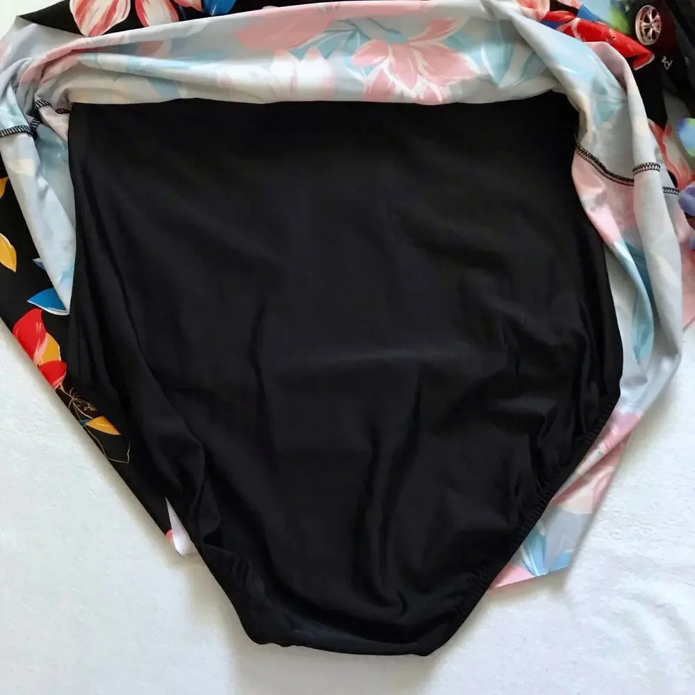 Swim Solutions NWT Tummy Control Flyaway Swimdress Women 18W - Picture 7 of 11